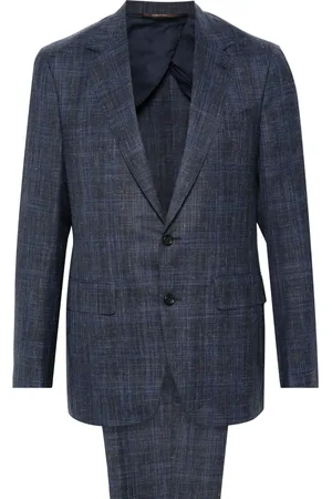 CANALI Check-pattern single-breasted suit