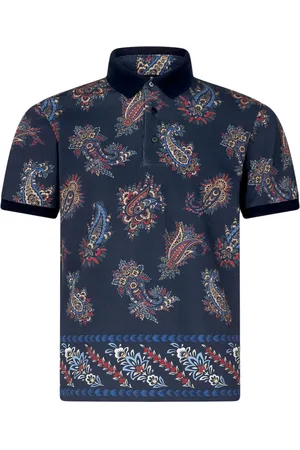 Etro Paisley-print cotton polo shirt