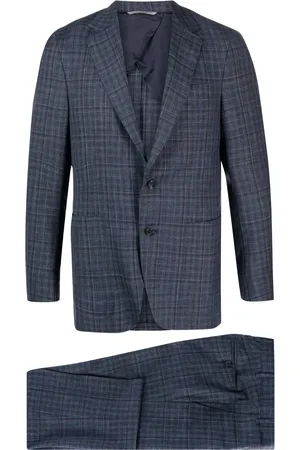 CANALI Check-pattern single-breasted suit