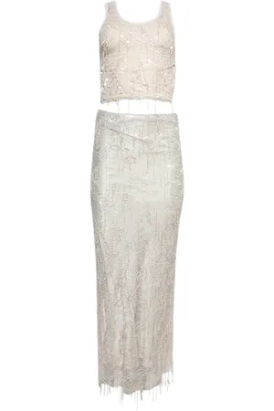 CHRISTOPHER ESBER Encased Beaded Ivy Disconnect dress