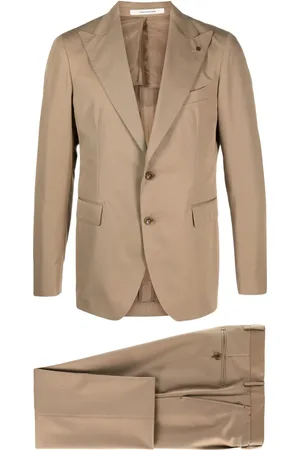 TAGLIATORE Logo-appliqué twill single-breasted suit