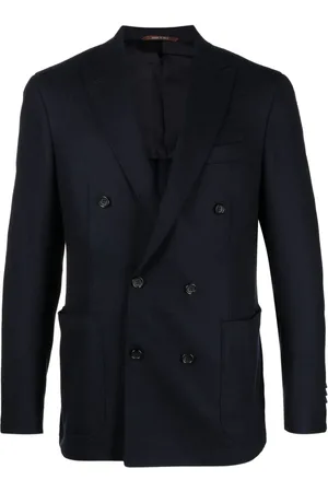 CANALI Peak-lapels wool-blend blazer