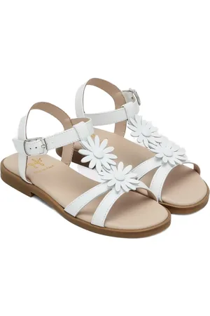 Il gufo Floral-appliqué sandals