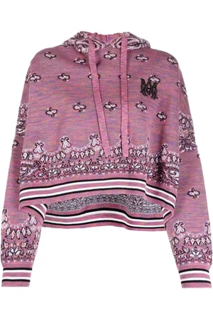 AMIRI Space Dye Bandana knit hoodie