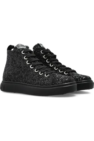 Balmain Glitter-embellished high-top sneakers