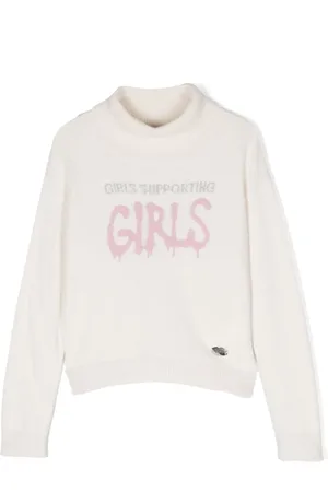 Chiara Ferragni Slogan-print roll-neck jumper