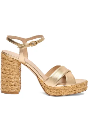 Stuart Weitzman 110mm crossover platform espadrilles