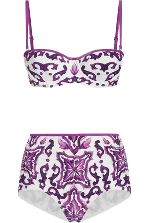 Dolce & Gabbana Maiolica-print bikini set
