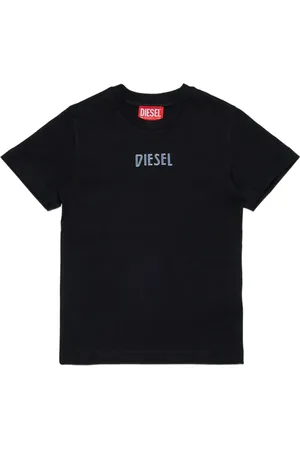 DIESEL ロゴ ジャージー Tシャツ フロッグプリント DIESEL Oval-D Logo Used-Effect T-Shirt - POIZON