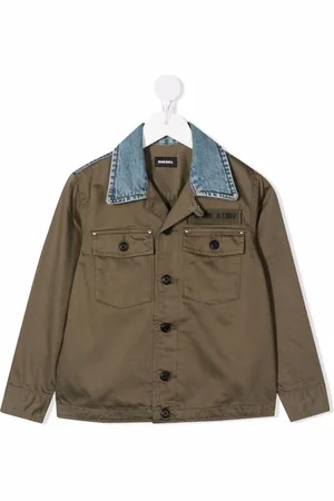 Diesel Chest logo-patch jacket