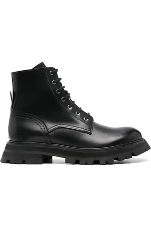 Alexander McQueen Leather combat boots