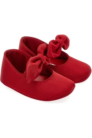 MONNALISA Bow-detail crib shoes