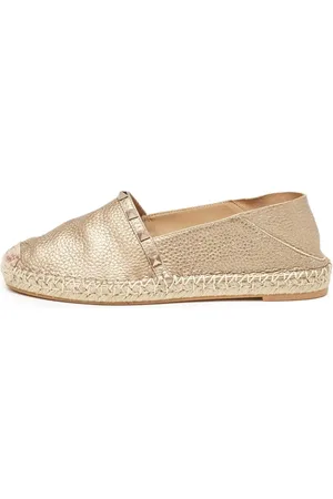VALENTINO GARAVANI Leather flat espadrilles