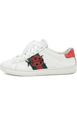 Gucci 2024 Ace Ladybug Web-stripe sneakers