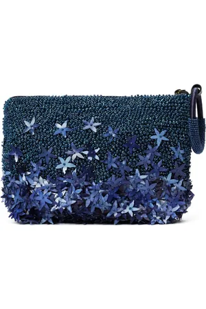 Nannacay Floral-appliqué clutch bag