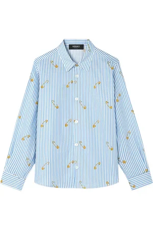VERSACE Striped button-up shirt