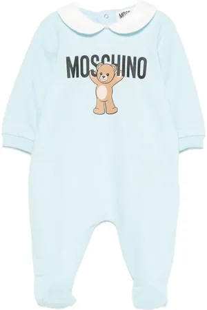 Moschino Teddy-print Peter Pan collar jumpsuit