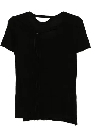 YOHJI YAMAMOTO Tie-detailing cotton T-shirt