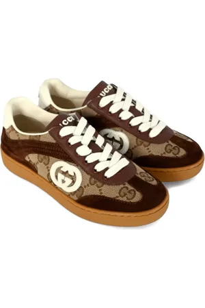 Gucci GG-canvas suede sneakers