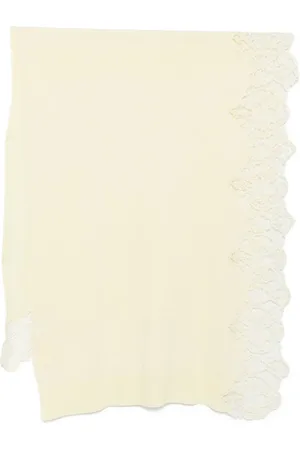 ERMANNO SCERVINO Lace-trimmed cashmere scarf