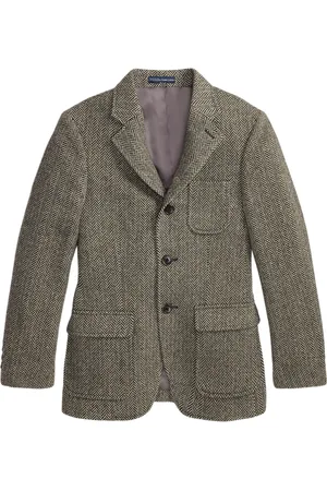 Ralph Lauren Herringbone three-button blazer