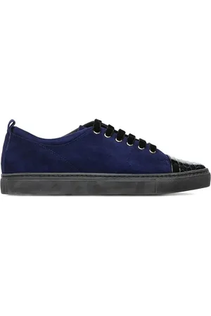 Lanvin Suede leather-cap trainers