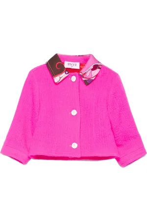 PUCCI Junior Contrast-collar jacket
