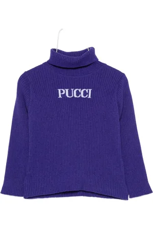 PUCCI Junior Ribbed turtleneck sweater