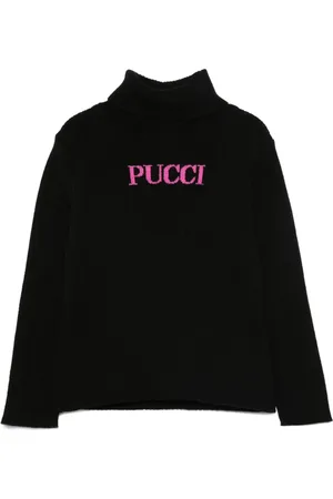 PUCCI Junior Ribbed high-neck sweater