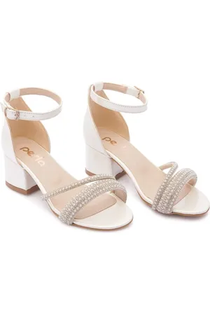 Tulleen Pearl-embellished faux-leather sandals
