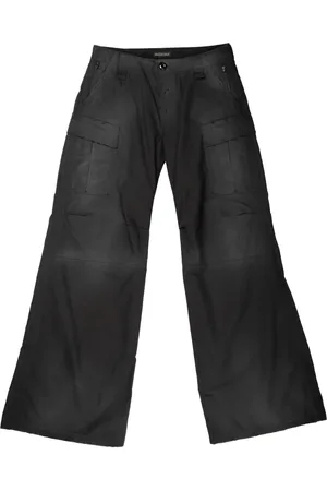 Balenciaga Cargo frayed-hem straight trousers