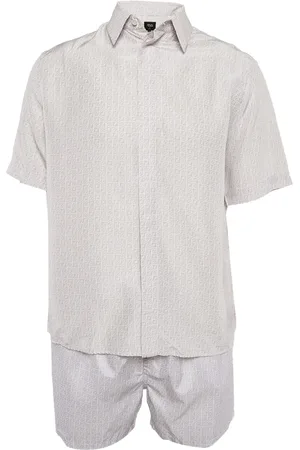 Fendi FF-jacquard silk shorts set