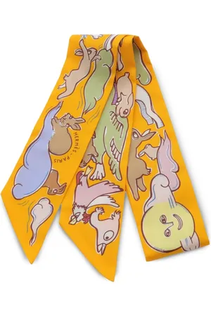 Hermès 2020s Mille et Un Lapins silk scarf