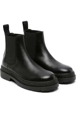 VERSACE Slip-on leather ankle boots