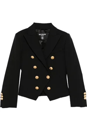 Balmain Gold-button double-breasted jacket