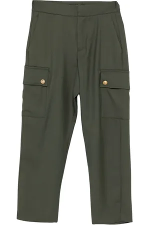 Balmain Gold-button cargo trousers