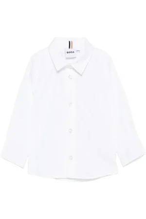 HUGO BOSS Logo-embroidered long-sleeve shirt