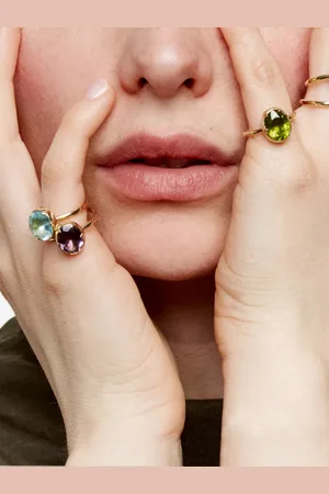 We by White Bird 9K yellow gold Jelly quartz ring