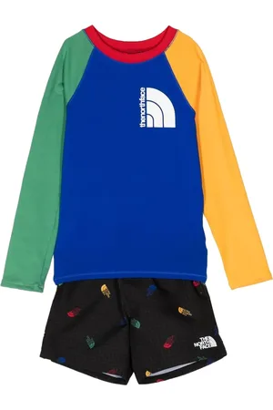 The North Face Colour-block logo-print swimsuit