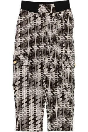 Balmain Geometric-pattern cargo trousers
