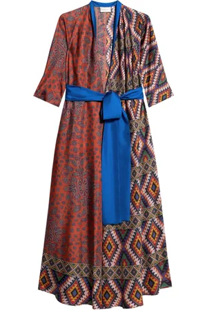 PIERRE-LOUIS MASCIA Patterned wrap maxi dress