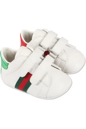 Gucci Signature side-stripe leather pre-walkers