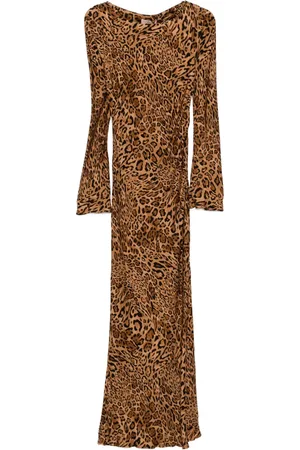 Twin-Set Leopard-print long-sleeved dress