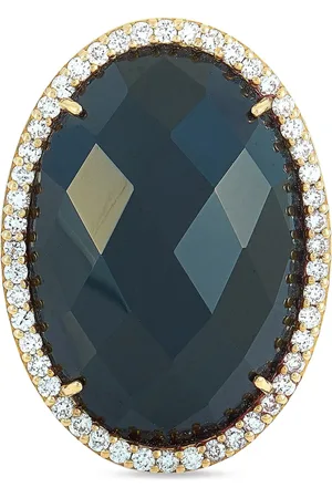 Roberto Coin Pre-Owned 18K yellow gold onyx and diamond ring
