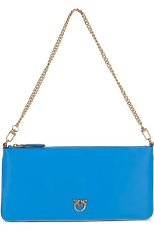 Pinko Chain-strap leather clutch