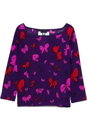 VERSACE 1998-1999 butterfly-pattern jumper
