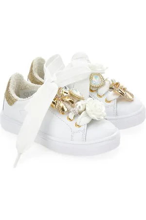 MONNALISA Floral-appliqué sneakers
