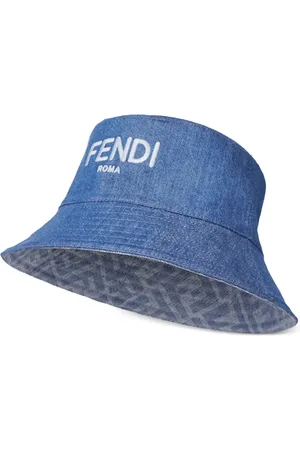 Fendi Denim FF-pattern bucket hat