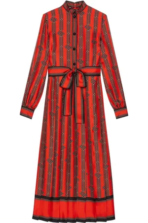 Gucci Square G chain print silk dress