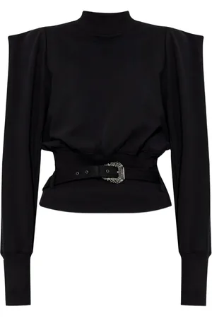 VERSACE Cotton belted sweatshirt
